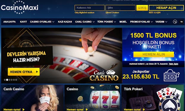 casinomaxi slot bonuslari nasil